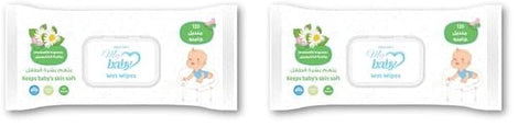 Easy Care Baby Wipes, Chamomile Scent, 120 Wipes (Pack of 2)
