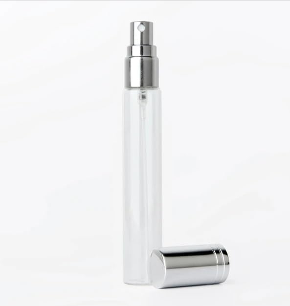 2 Pack Empty Refillable Glass Perfume Tester Travel Perfume Tester (25ml, Silver Cap)