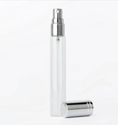 2 Pack Empty Refillable Glass Perfume Tester Travel Perfume Tester (25ml, Silver Cap)