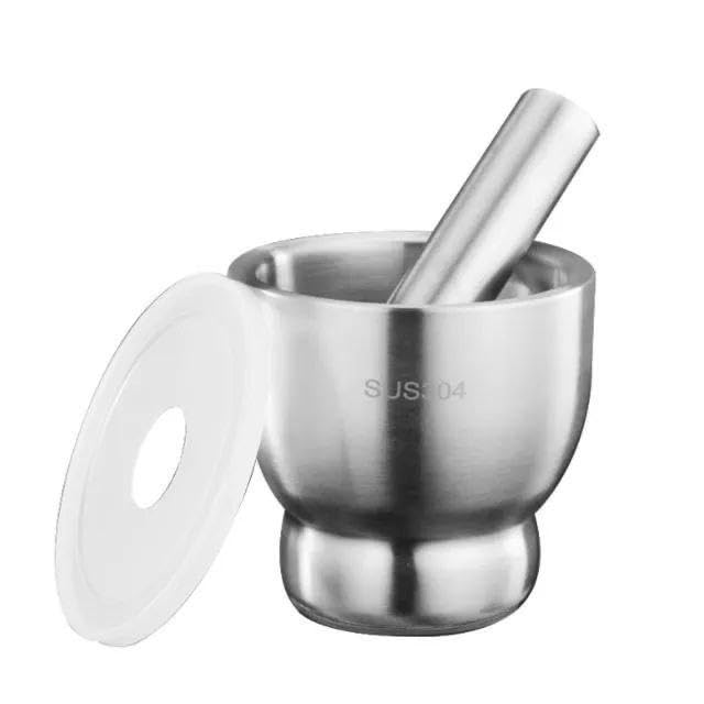 304 Stainless Steel Pestle and Mortar for Grinding Medicine Spice Garlic