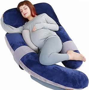 Pregnancy Pillow, Detachable U Shaped Full Body Pillow, Nursing Maternity Pillow for Back