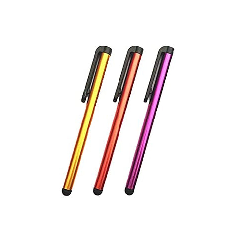 Universal Stylist Slim Stylus Pens for All Capacitive Touch Screens Cell Phones, iPad, Tablet, Laptops 3 Pens mutlicolored (Purple,Red,Gold)