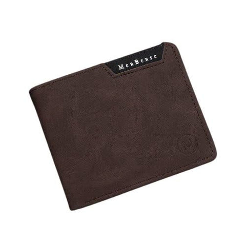 Wallet for Men Elegant Wallet Pocket Suede Leather Wallet with 6 Card Pockets and Slot (brown)