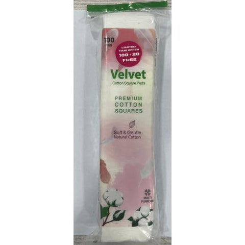 VELVET COTTON SQUARES 100+20PCS