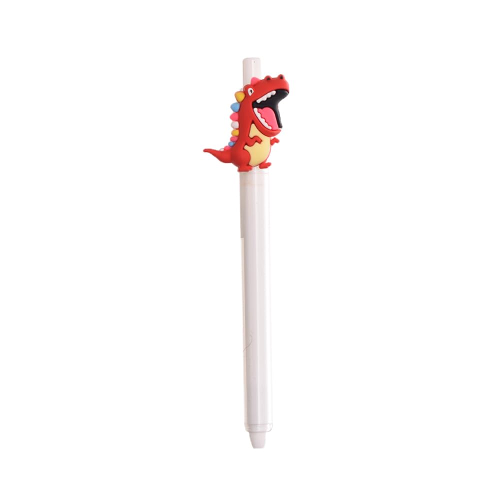 IM-150 High Quality Mechanical Pen 0.38mm Cute Dinosaur Shape Pack of 2 Blue Ink Pens - Multi Color