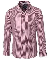 Men's Long Sleeve Striped Shirt Classic Collar Casual Shirt