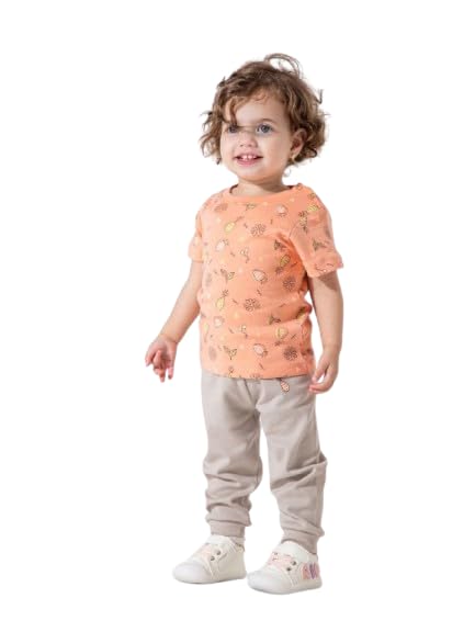 Baby Girl 2-Piece Set, Fruit Print T-Shirt with Pants, -223