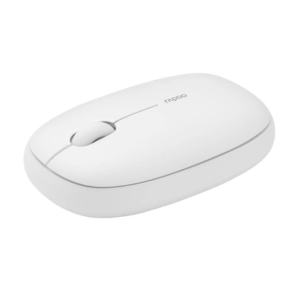 RAPOO M650 Bluetooth Multi-Device Silent Mouse, Dual Mode Bluetooth + 2.4G Wireless Mouse, 9 Months Battery Life, Switch up to 3 Devices, 2-Year Warranty - Cream White