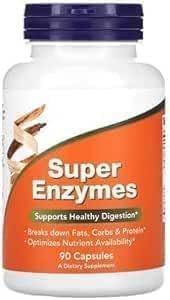 Super Enzymes 90 Capsules,90 Count, Third Party Tested, Vegan Friendly, Gluten Free,