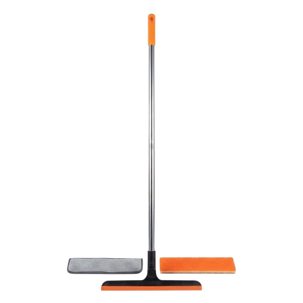 Professional Window 3 in 1 Squeegee & Scrubber Kit - Orange - KM38-42