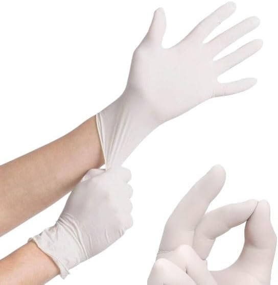 City Star Restaurantware White Nitrile Gloves - Powder-Free Food Safe Gloves: Perfect for Kitchen, Housekeeping and Janitorial Use - Disposable and Recyclable - 100ct Box -size XL