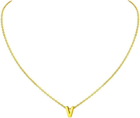 Delicate Letter Chain for Women Stainless Steel 18K Gold Plated Fashion Adjustable Name Necklace for Women Girls Daily Use Gift