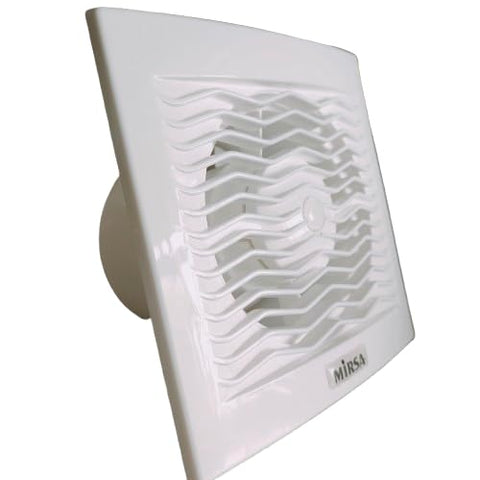 MIRSA Bathroom Exhaust Fan, White, Wall-Mounted Ventilation Hood (Line 120)