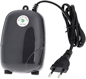 Aquarium Oxygen Pump, 3W, Single Air Outlet, Black, Energy Saving (Pump Contents Only)