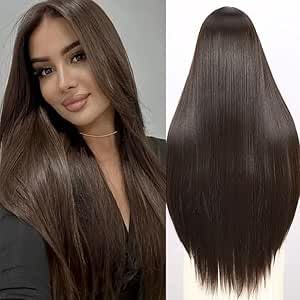 ECIF Lace Front Synthetic Black Wig