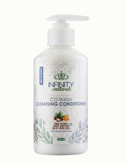 Infinity Clinic Pharma Hair Co-Wash Cleansing Conditioner, with Raw Egyptian Honey, Ghanaian Shea Butter, Egyptian Aloe Vera, for Curly Hair 270ml
