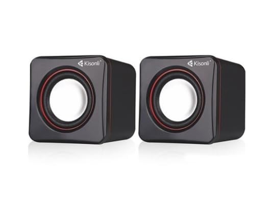 V400 USB Powered Speaker – Compact Desktop Soundbar with Clear Stereo Audio, Plug & Play for PC, Laptop, and Monitor – Black