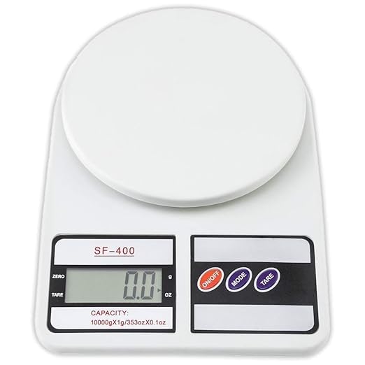 TRUE FIT®-Digital Kitchen Scale Kitchen Weight Scale/Kitchen Weighing Scale, 10kg Weighing Scale Vegetable Liquids Ultra Accurate