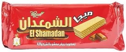Shamdan Red Chocolate Filled Wafer Biscuits (72 Baku - 6 Cans, 25g)