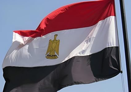 Egyptian National Flag Extra Large for Independence Celebrations Events National Festivals Street Party Not Include Flagpole for Companies Schools Buildings Decoration (5mX135cm)