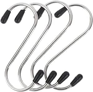 Stainless Steel S-Shaped Hooks, Set of 5