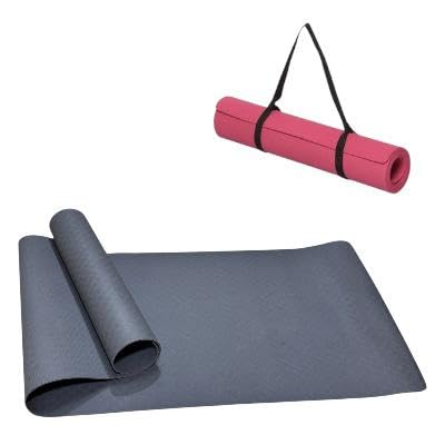 Yoga Mat 4mm Padded Non-Slip Yoga Mat for Exercise, Fitness, Pilates, Gym and Home, Easy to Clean and Carry