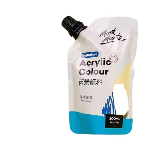 انبوبة اكريليك سائل 100 ملى مون مارتي Naples Yellow