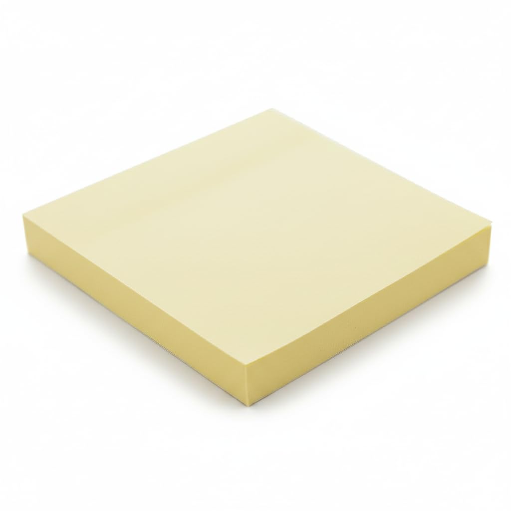 BAZIC Sticky Notes 3x3 Canary Yellow Colors Post Stickies Self Stick Note, Colorful Adhesive Memo Pads, Recyclable (100 Sheets/Pack), 1-Pack
