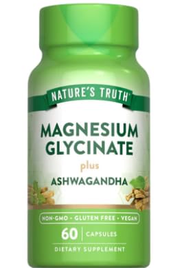 Premium Vital Magnesium Glycinate plus Ashwagandha - 60 Capsules - with Practical Pill Box - Zen & Sleep Rhythm Matrix - Cortisol Shield - Non-GMO - Elite Relaxation Integrity