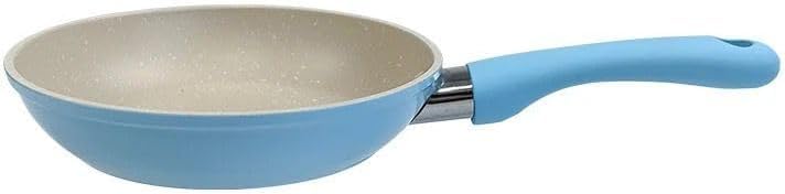 Happy Home Frying Pan 14 cm, Pan Coated with Real Stone Particles, Nonstick Frying Pan, Frying and Universal Pans Made of Cast Aluminium (Mini Pan) (Blue, 14cm)