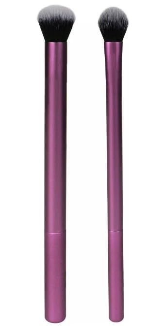 Makeup Brush Set Colorful Make Up Brush Powder Blusher Highlighters Concealers - 2pcs multicolor