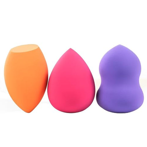 3 Pcs Makeup Sponge Set Blender Beauty Foundation Blending Sponge, Flawless for Liquid, Cream, and Powder, Multi-colored Makeup Sponges
