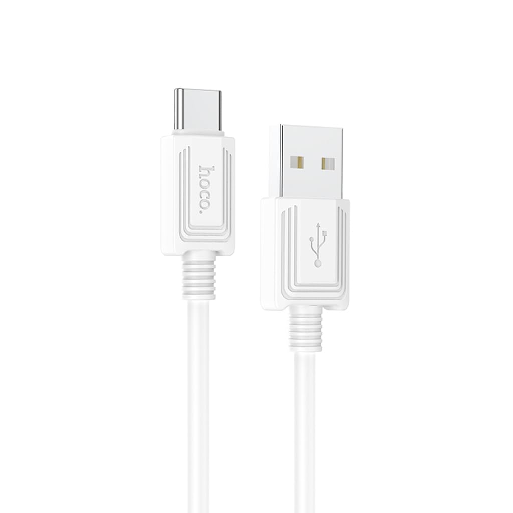 Hoco X73 - Charging And Data Transmittion Cable (3A -1M), USB-A To USB-C Plug, Compatible With Samsung Huawei Xiaomi Oppo - White