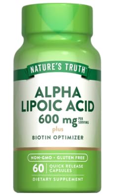 Premium Vital Alpha Lipoic Acid 600mg plus Biotin Optimizer - 60 Quick Release Capsules - with Practical Pill Box - Metabolic & Nerve Rhythm Matrix - Bio-Shield - Non-GMO - Antioxidant Integrity