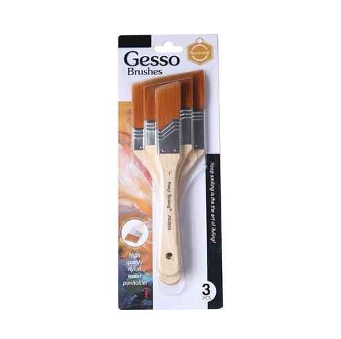 Keep Smiling Beveled Gesso Brush Set of 3