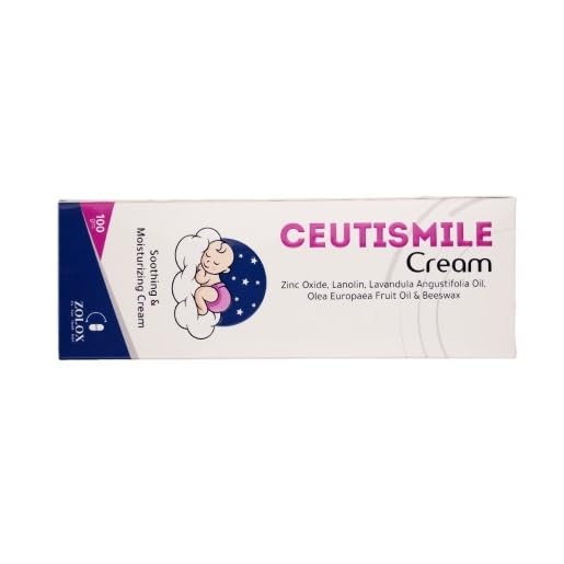Ceutismile Moisturizing and Soothing Skin Cream, Zinc Oxide, Lanolin, Lavender Oil, Olive Oil, Beeswax, 100 g, Suitable for Newborns and Children