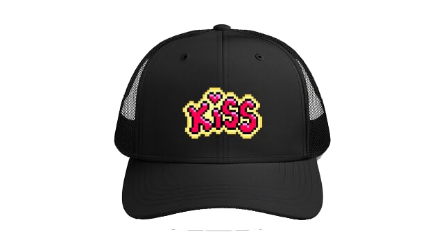 KISS Plain unisex baseball cap Black