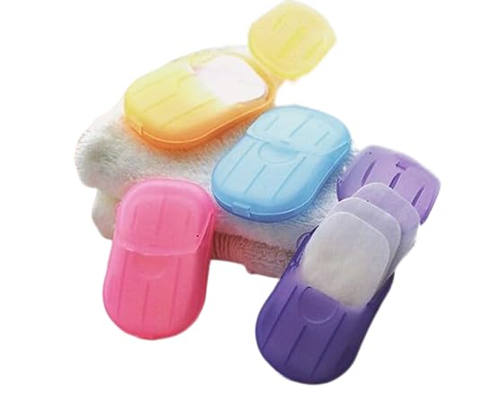 Paper Soap Strips Box For Traveling/Portable Disposable Hand Paper Soap For Travel Multi Color (Pack Of 4 Box)