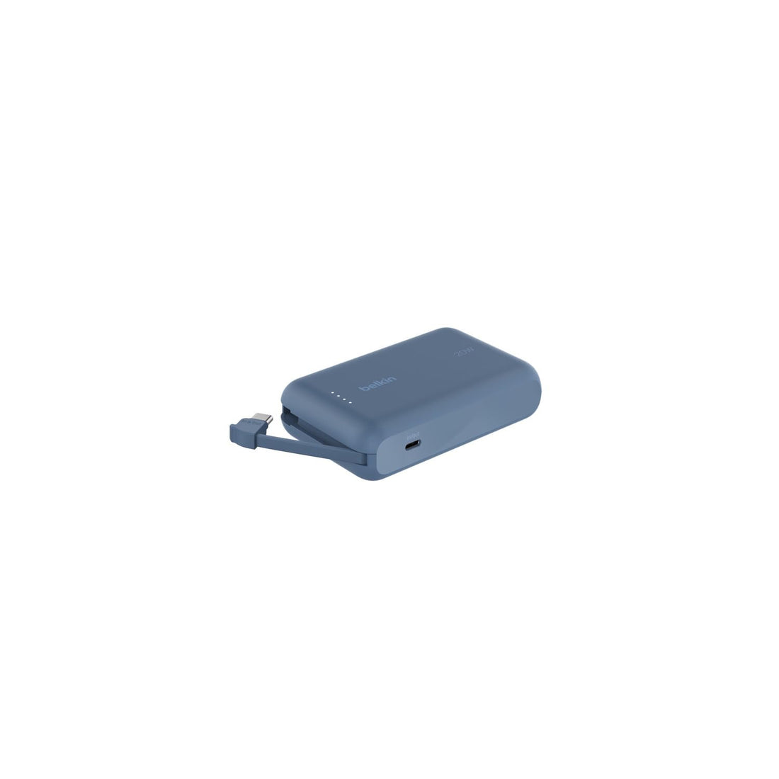 Belkin BoostCharge Portable External Battery 10,000 mAh with Integrated Cable (PD 20 W, Quick Charge USB-C Power Delivery, for all iPhone 16/15, iPad Pro, Galaxy S24, etc.)