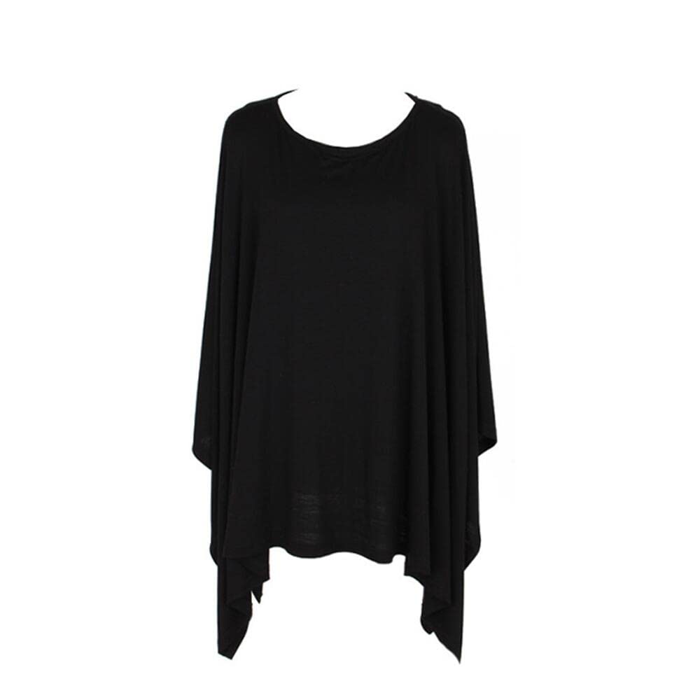 Moro Moro 3 Nursing Cover Shawl Scarf Maternity Poncho Top For Breastfeeding And Baby Car Seat Cover, Black