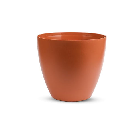 Orange Plastic Plant Pot – 19 cm – BPA Free Flower Planter for Indoor & Outdoor Use – Lightweight, Durable & Easy to Clean – Made in Spain