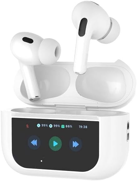 In-Ear Bluetooth True Wireless Stereo Earphones with Charging Case NC Wireless Earbuds Touch Screen Compatible with All Phones