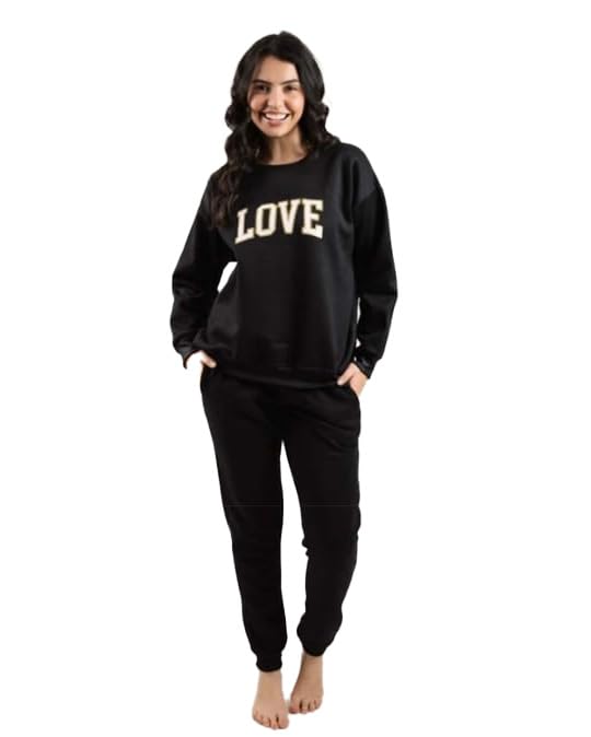 Winter LOVE Pajamas For Women And Girls Cotton Padded Oversize Trendy-2722