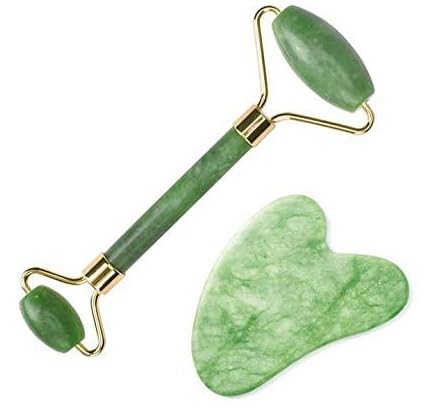 Facial Massager Jade Roller & Gua Sha Tool for Women & Men