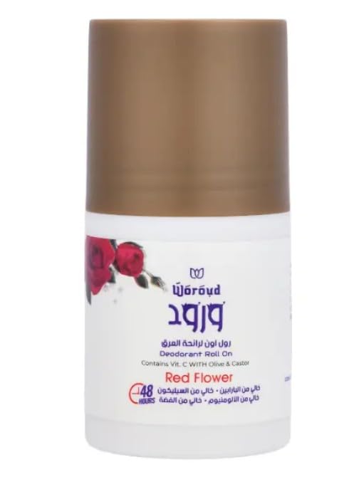 Rose Underarm Deodorant Roll On Deodorant Natural Oils Fresh Scent 48 Hours Red Rose Scent 50ml