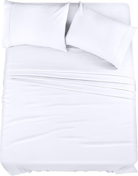 Fitted bedsheet 120 x 200 CM with Pillowcase 70 x50 CM (White)