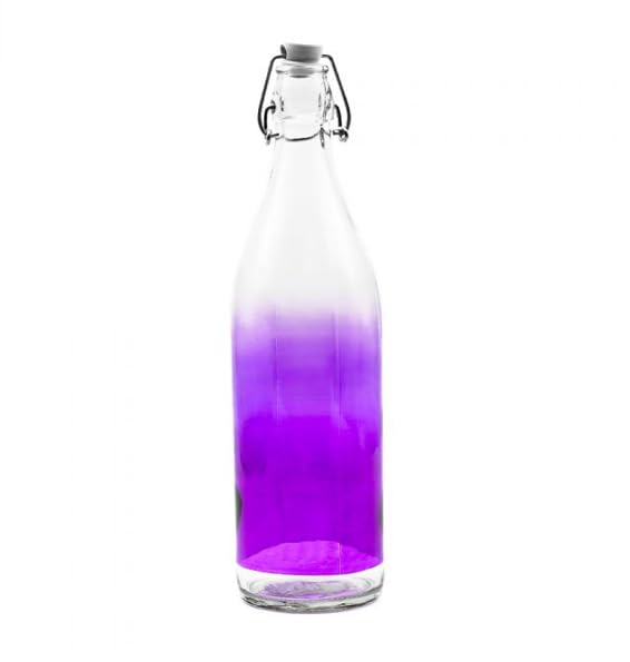 Cerve Happy Viola Glass Water Bottle 1L Reusable Beverage Bottle