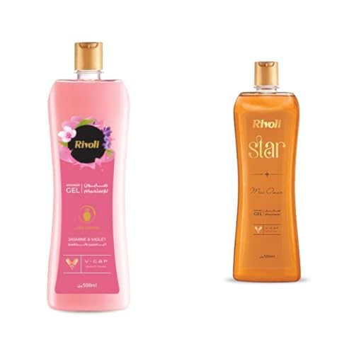 Rivoli Shower Gel Rose 500 ml and Rivoli Shower Gel Star 500 Ml