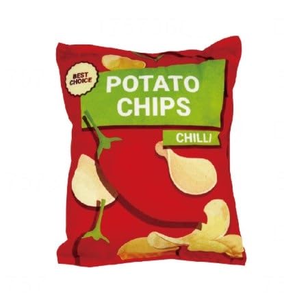 Pet Plush Toy, Interactive Food-Shaped Squeaky Dog Toys, Potato Chips Design