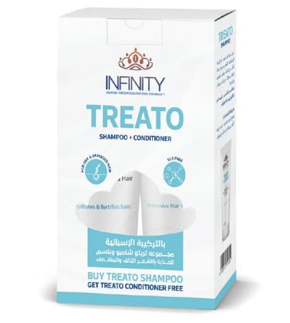 Infinity Treato Shampoo + Treato Conditioner for Dry & Damaged Hair SLS Free 250ml